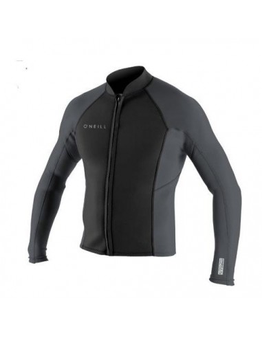 Oneill Reactor  Front Zip  - 1.5mm Wetsuit Jacket Grey brillant des détails fins