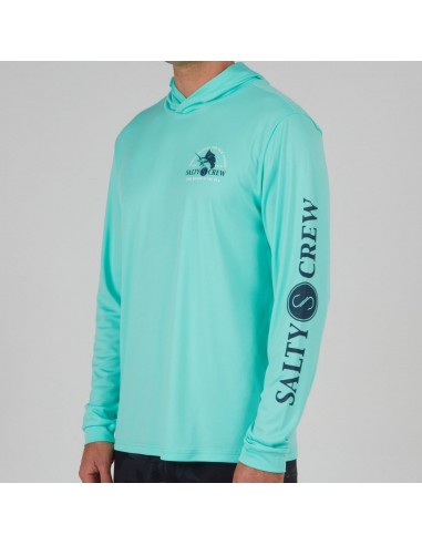 Salty Crew Yacht Club Hooded Sun Shirt - UPF 40 - Seafoam en ligne