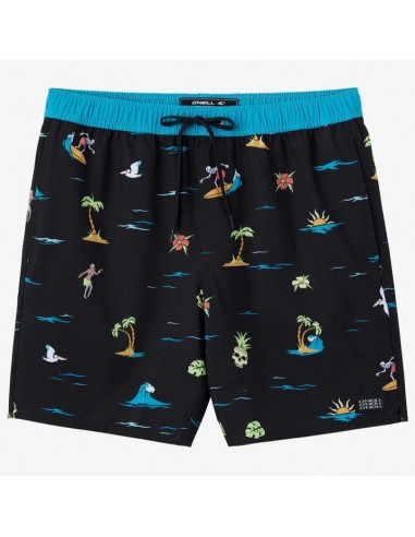 O'Neill Hermosa E Waist Print Volley Shorts 17" - BLK4 des créatures d'habitude