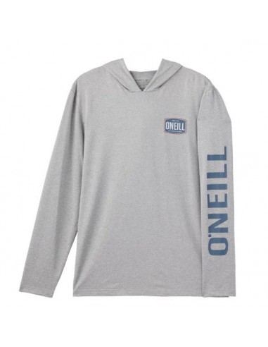 O'Neill Trvlr Snap UPF 50+ Men's Hooded Rashguard Tee - Heather Grey de pas cher